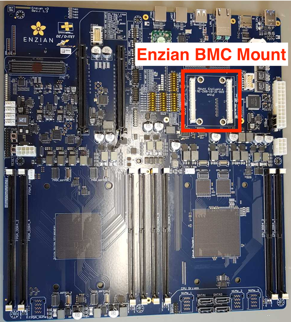The BMC connector on an actual Enzian mainboard