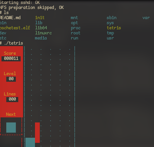Tetris running in RISC-V Linux on Enzian FPGA