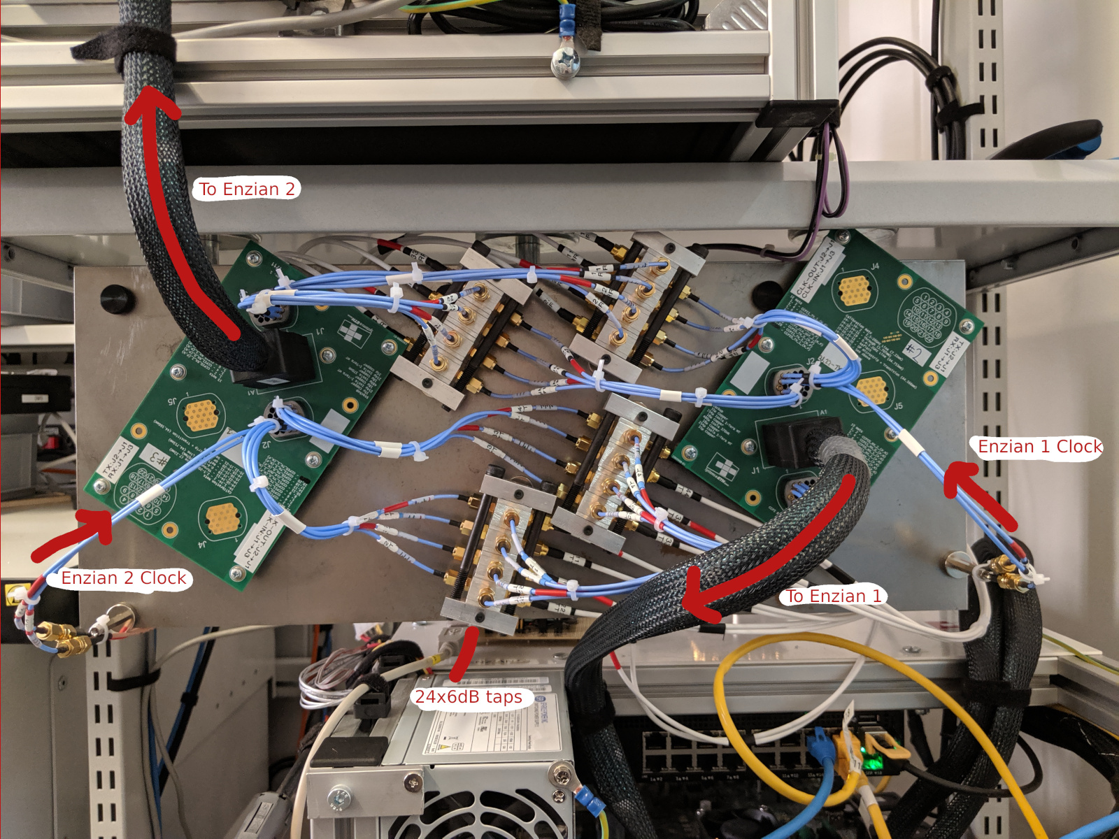 Enzian prototypes showing tracing taps