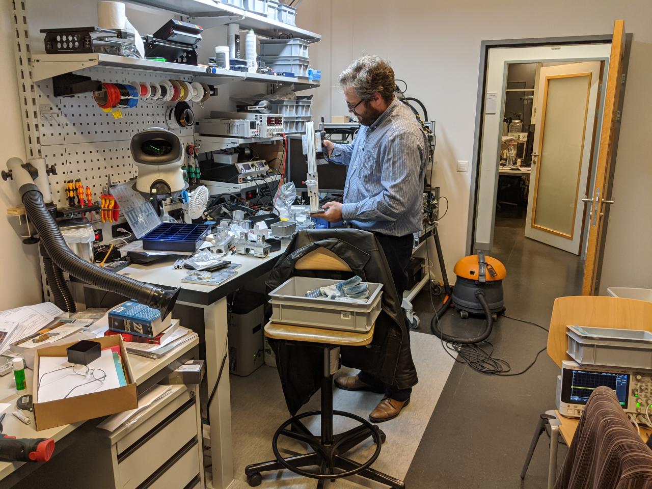 Michael Giardino building the Enzian test rig