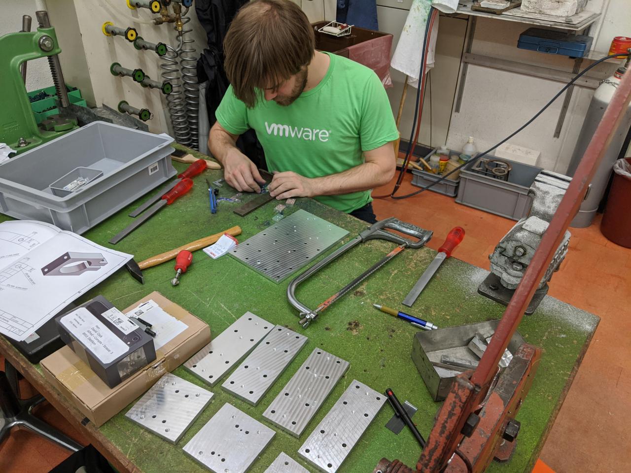 Daniel Schwyn assembling the Enzian signal integrity testing rig